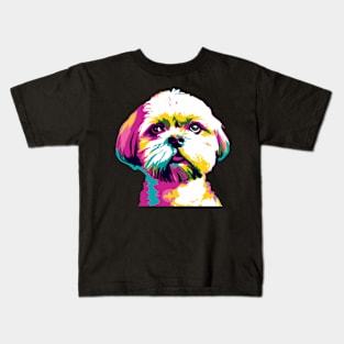 Shih Tzu Pop Art - Dog Lover Gifts Kids T-Shirt